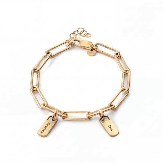 Personalised Bracelet with Engraved Tags