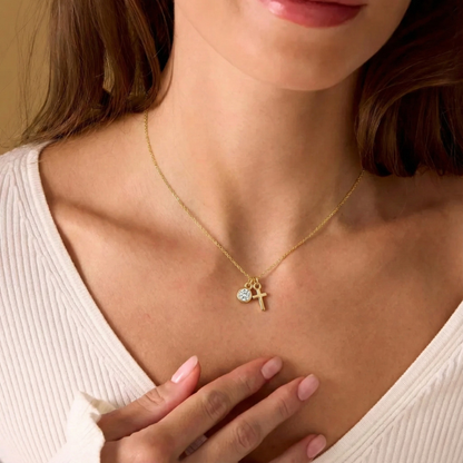 Birthstone Cross Necklace