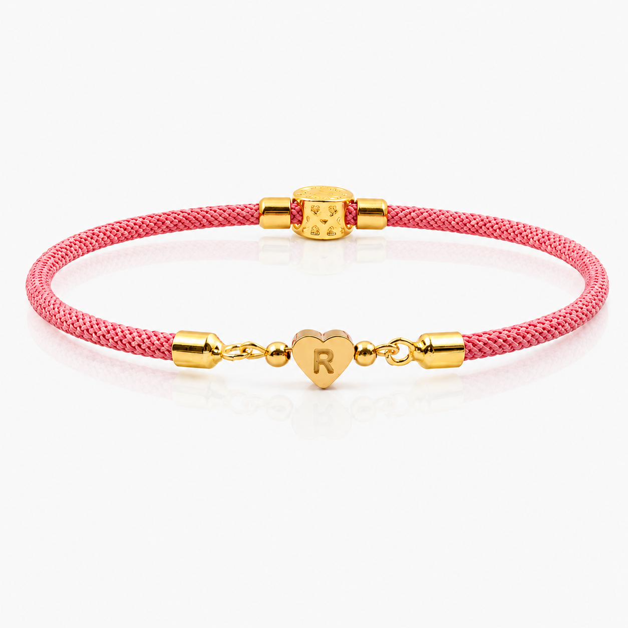 Adjustable Heart Letter Initial Bracelets