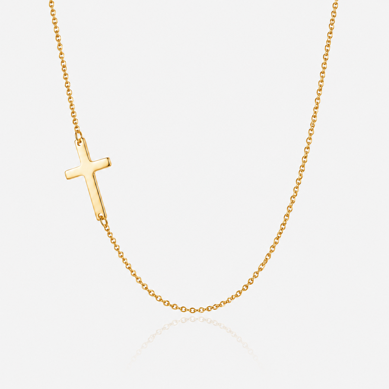 Inline Cross Necklace