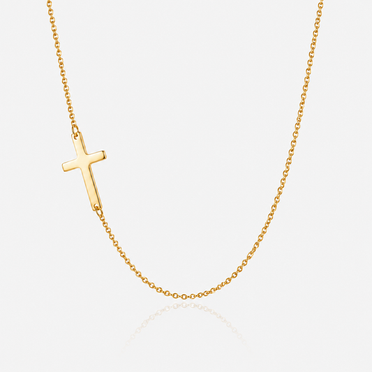 Inline Cross Necklace