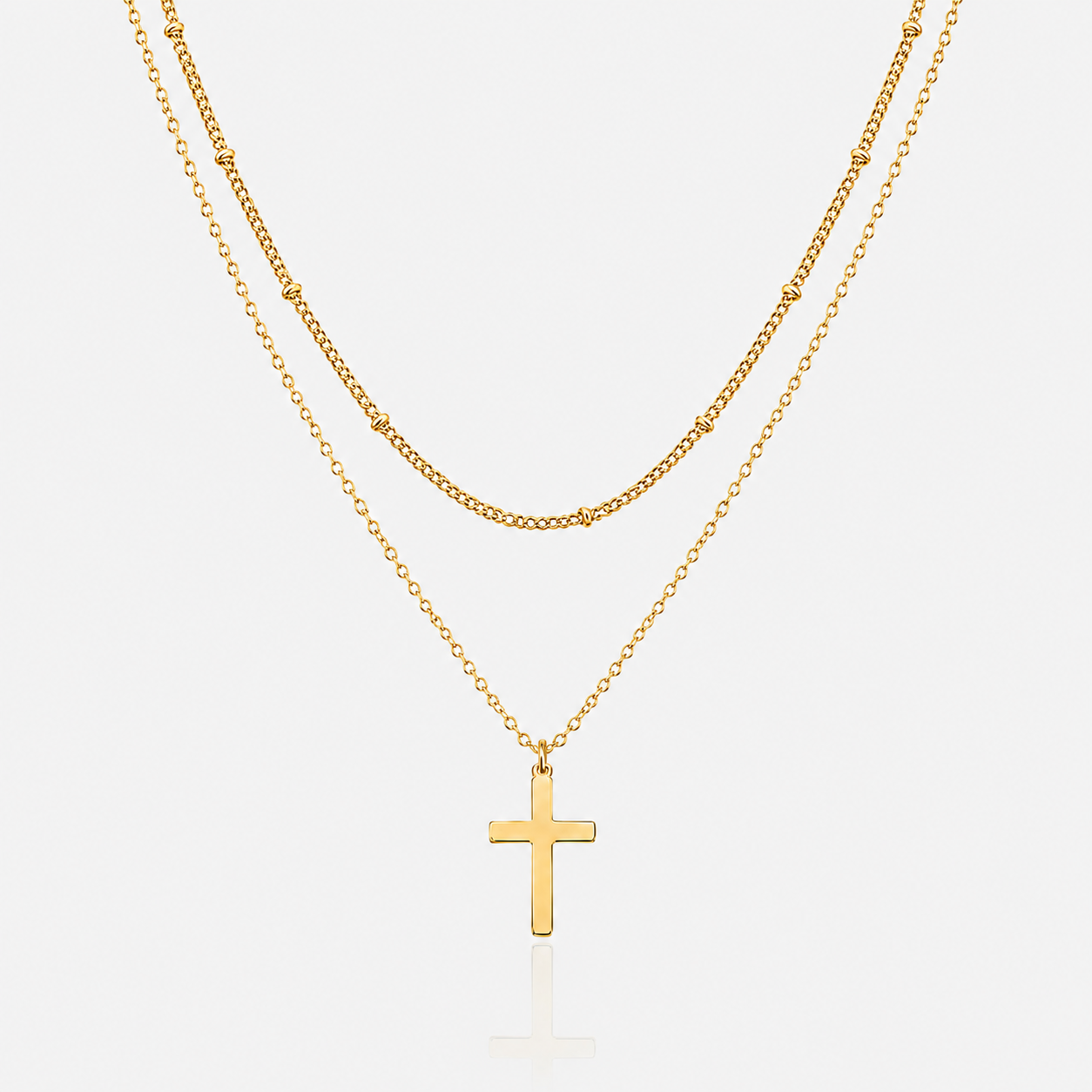 Layered Cross Necklace