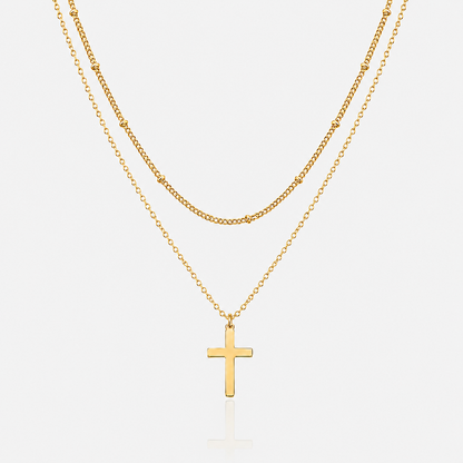 Layered Cross Necklace