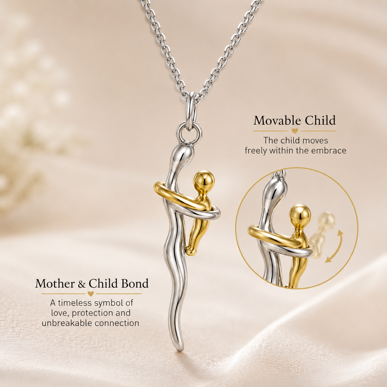 Mom & Child Eternal Love Necklace