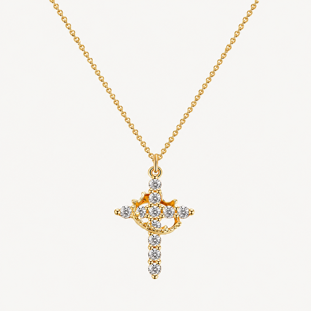Cross & Crown Necklace