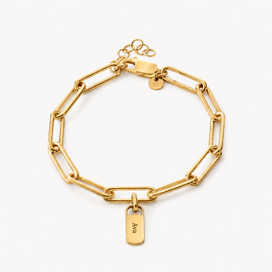 Personalised Bracelet with Engraved Tags