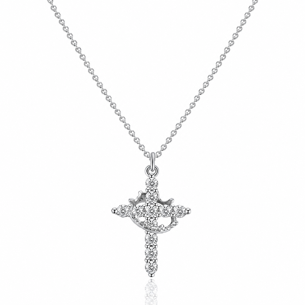 Cross & Crown Necklace