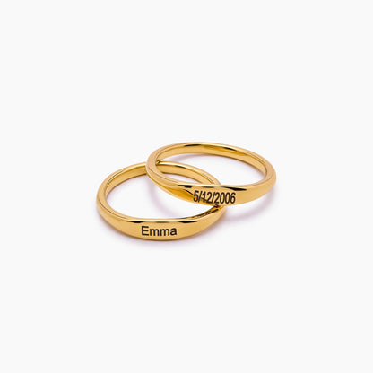 Engraved Name Band Ring