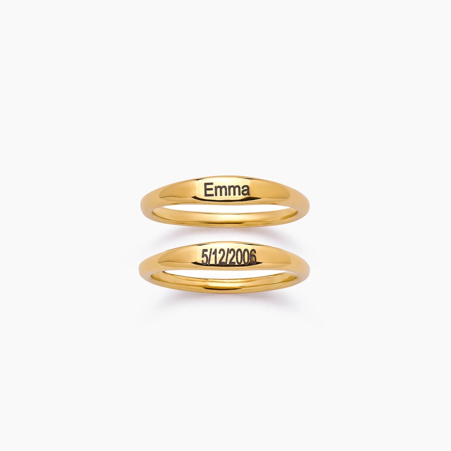 Engraved Name Band Ring