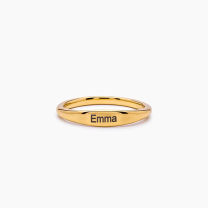 Engraved Name Band Ring
