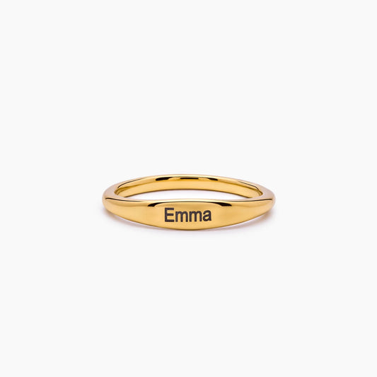 Engraved Name Band Ring