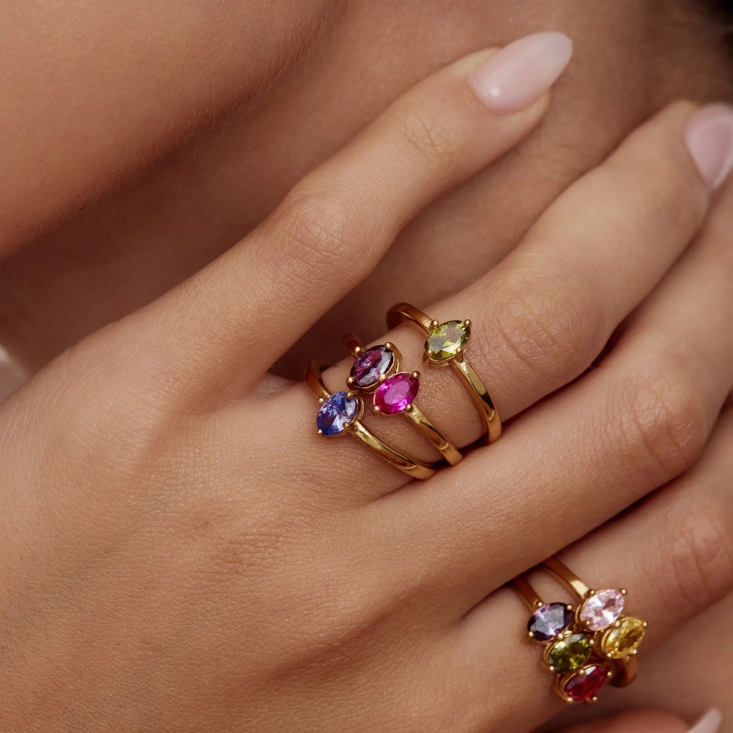 Marquise Family Birthstone Ring
