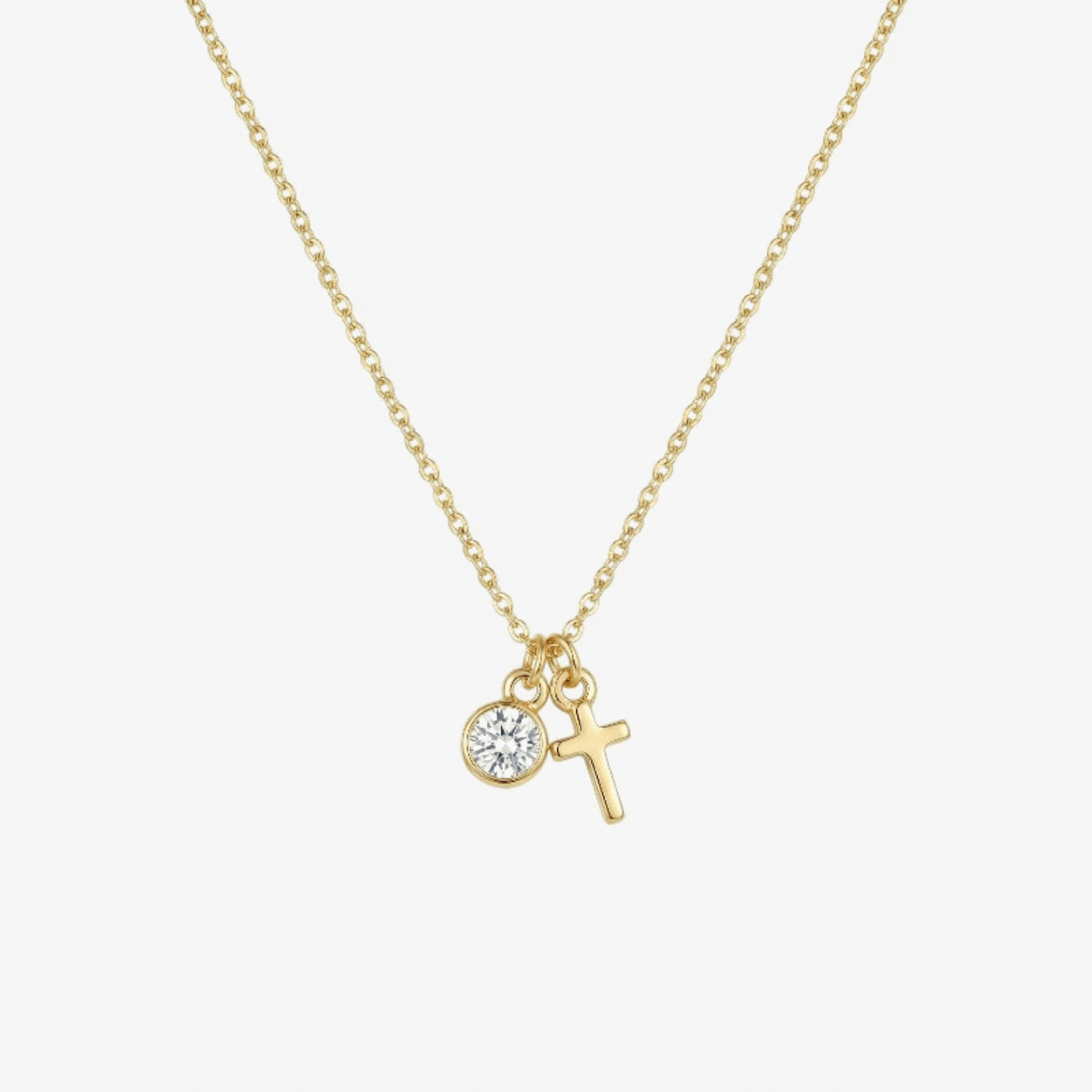 Birthstone Cross Necklace