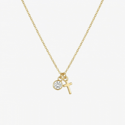 Birthstone Cross Necklace
