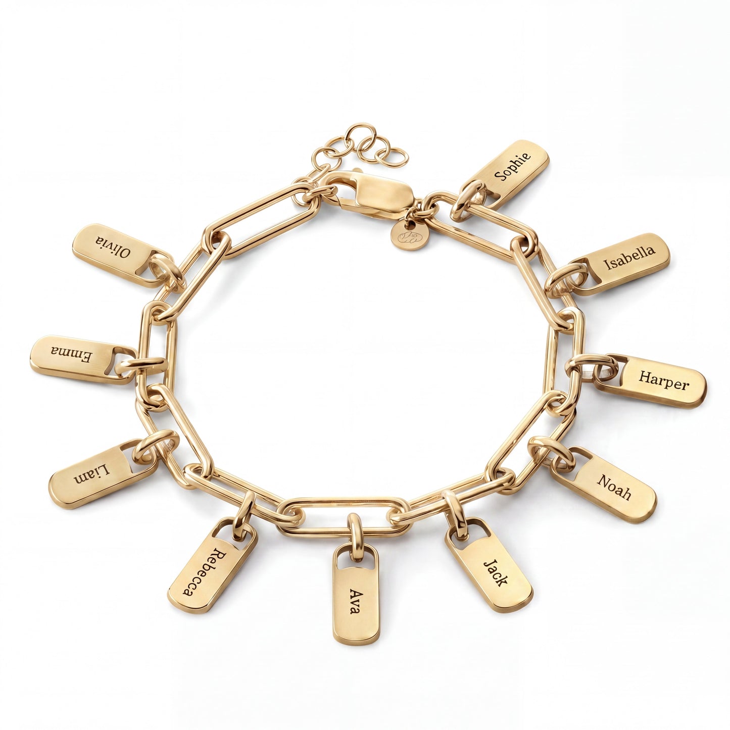 Personalised Bracelet with Engraved Tags