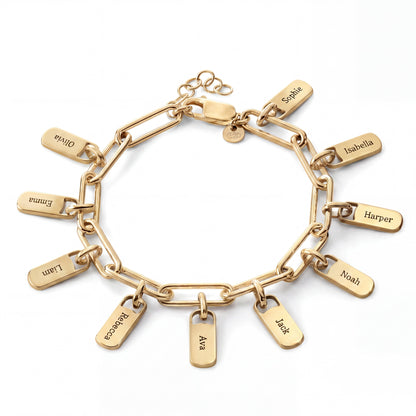 Personalised Bracelet with Engraved Tags