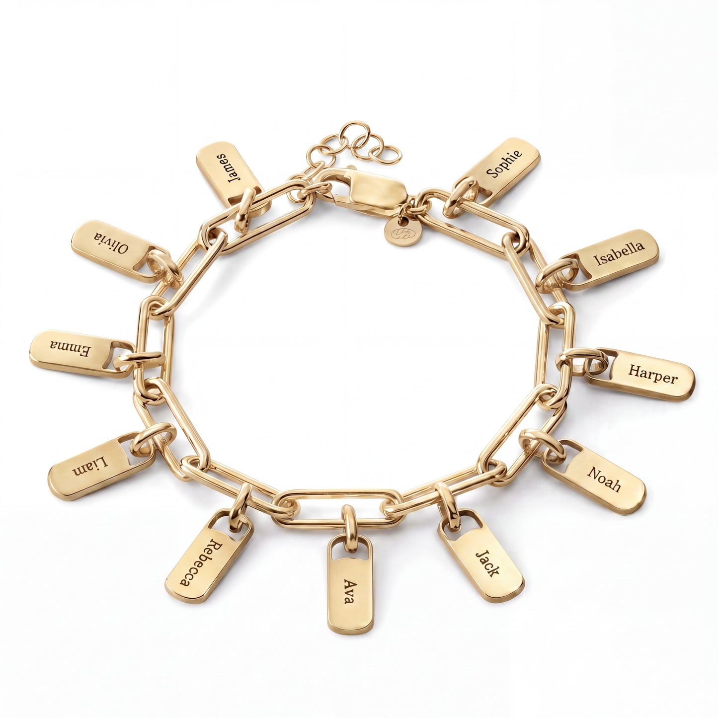 Personalised Bracelet with Engraved Tags