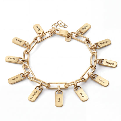 Personalised Bracelet with Engraved Tags