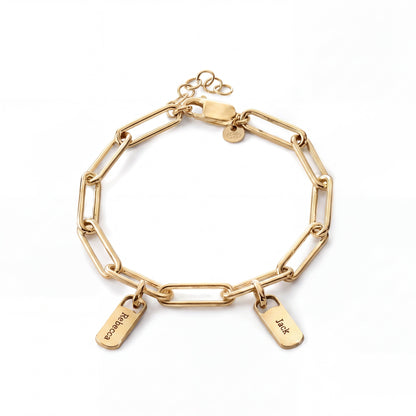 Personalised Bracelet with Engraved Tags