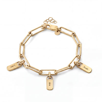 Personalised Bracelet with Engraved Tags