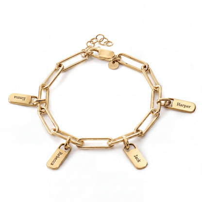 Personalised Bracelet with Engraved Tags