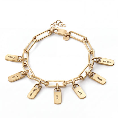 Personalised Bracelet with Engraved Tags