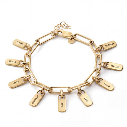 Personalised Bracelet with Engraved Tags