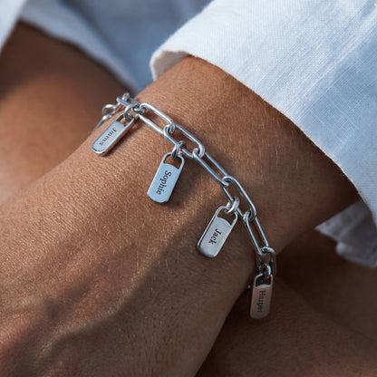 Personalised Bracelet with Engraved Tags