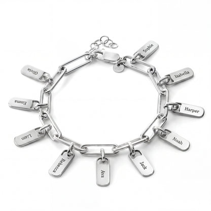 Personalised Bracelet with Engraved Tags