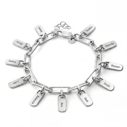 Personalised Bracelet with Engraved Tags