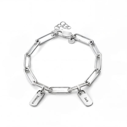 Personalised Bracelet with Engraved Tags