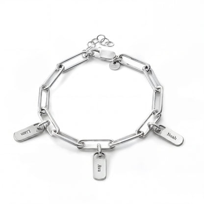 Personalised Bracelet with Engraved Tags