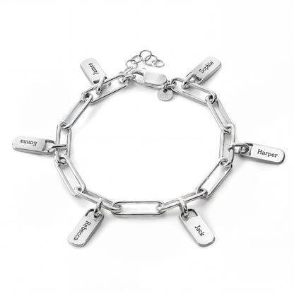 Personalised Bracelet with Engraved Tags