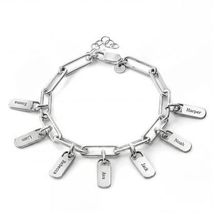 Personalised Bracelet with Engraved Tags
