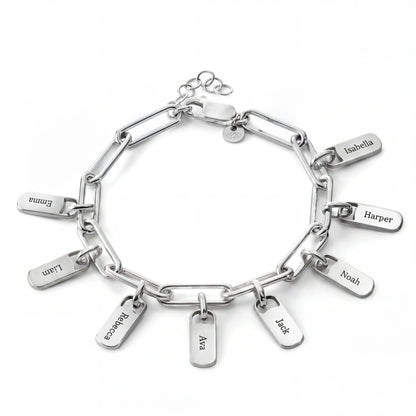 Personalised Bracelet with Engraved Tags