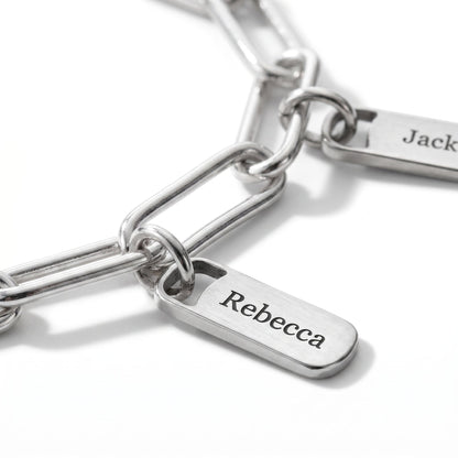 Personalised Bracelet with Engraved Tags