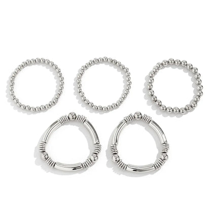 5pc Beaded Bracelet Stack Set