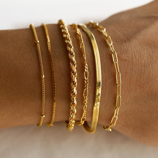 Classic 14K Bracelet Stack (6pc)