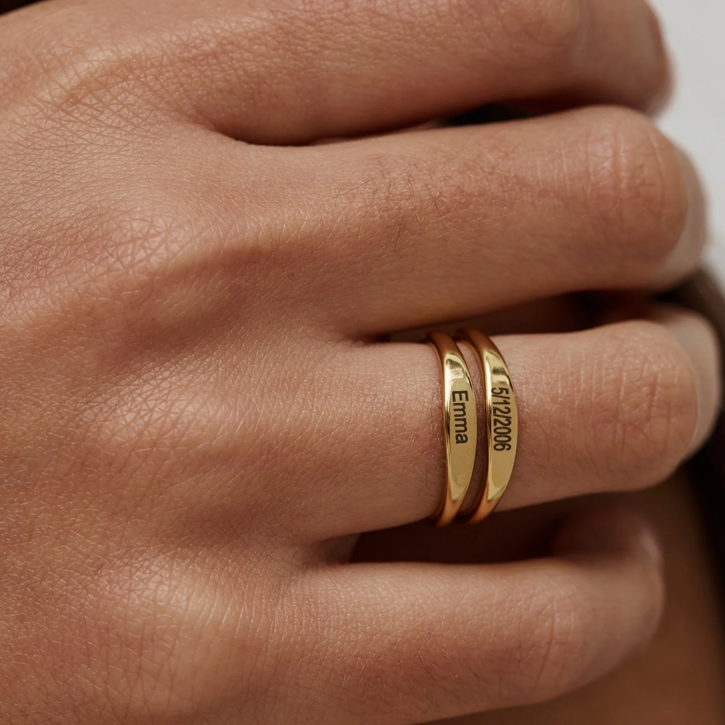 Engraved Name Band Ring