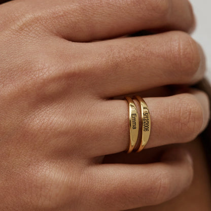 Engraved Name Band Ring