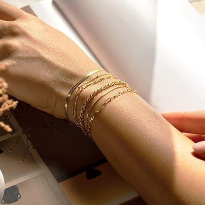 Classic 14K Bracelet Stack (6pc)