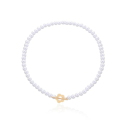Floral Choker Flower Clasp Necklace