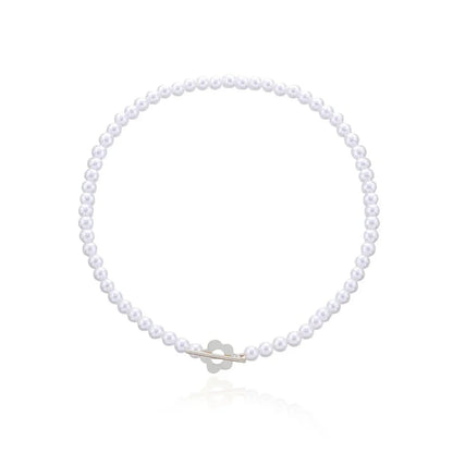 Floral Choker Flower Clasp Necklace
