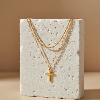 Layered Cross Necklace