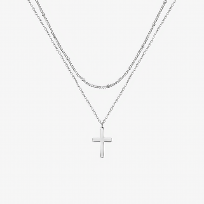 Layered Cross Necklace