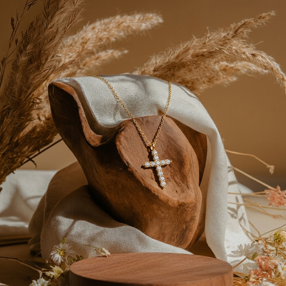 Crystal Cross Necklace