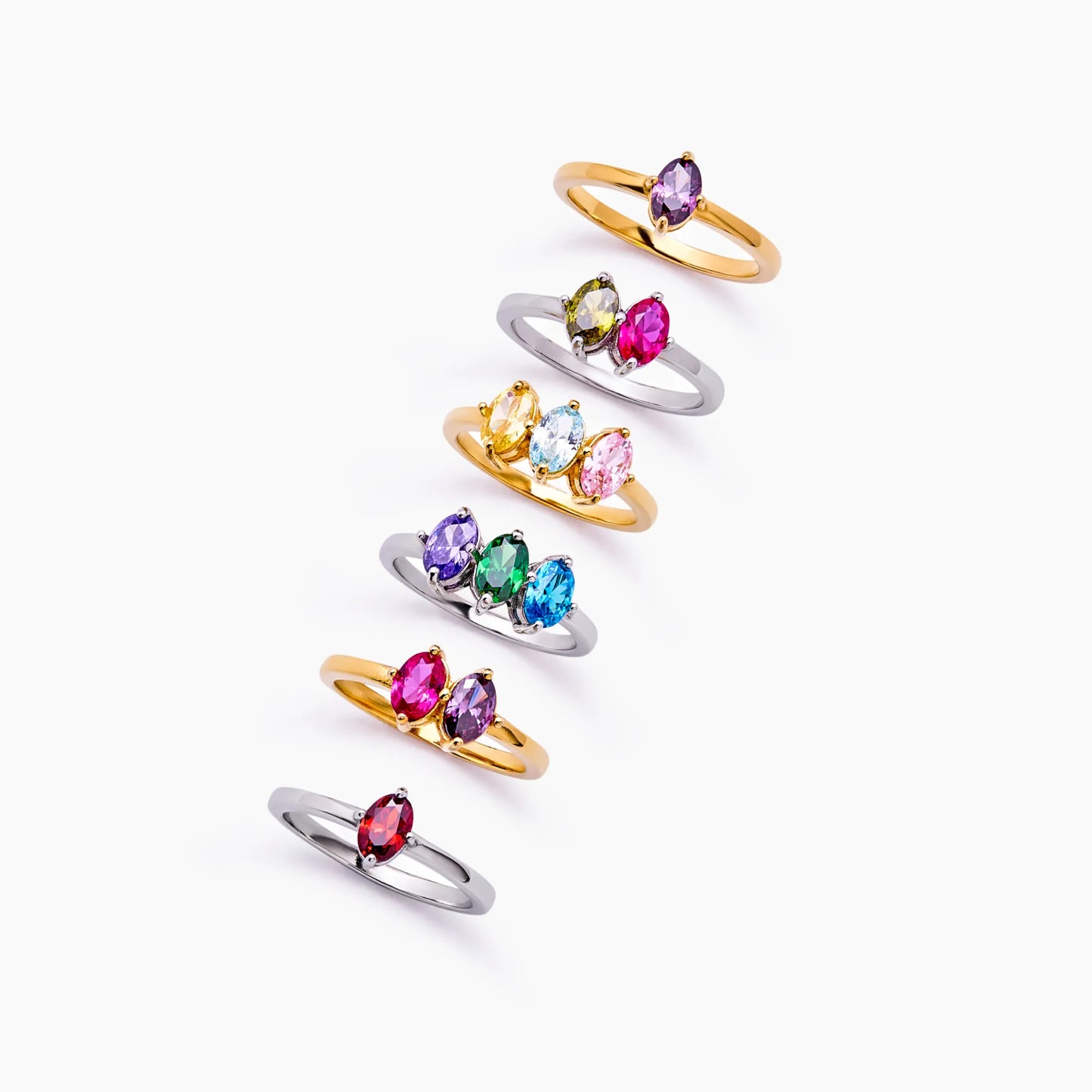 Marquise Family Birthstone Ring
