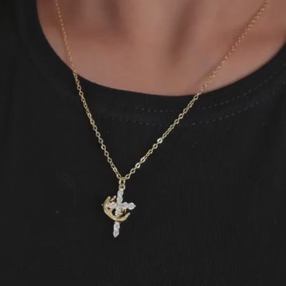 Cross & Crown Necklace