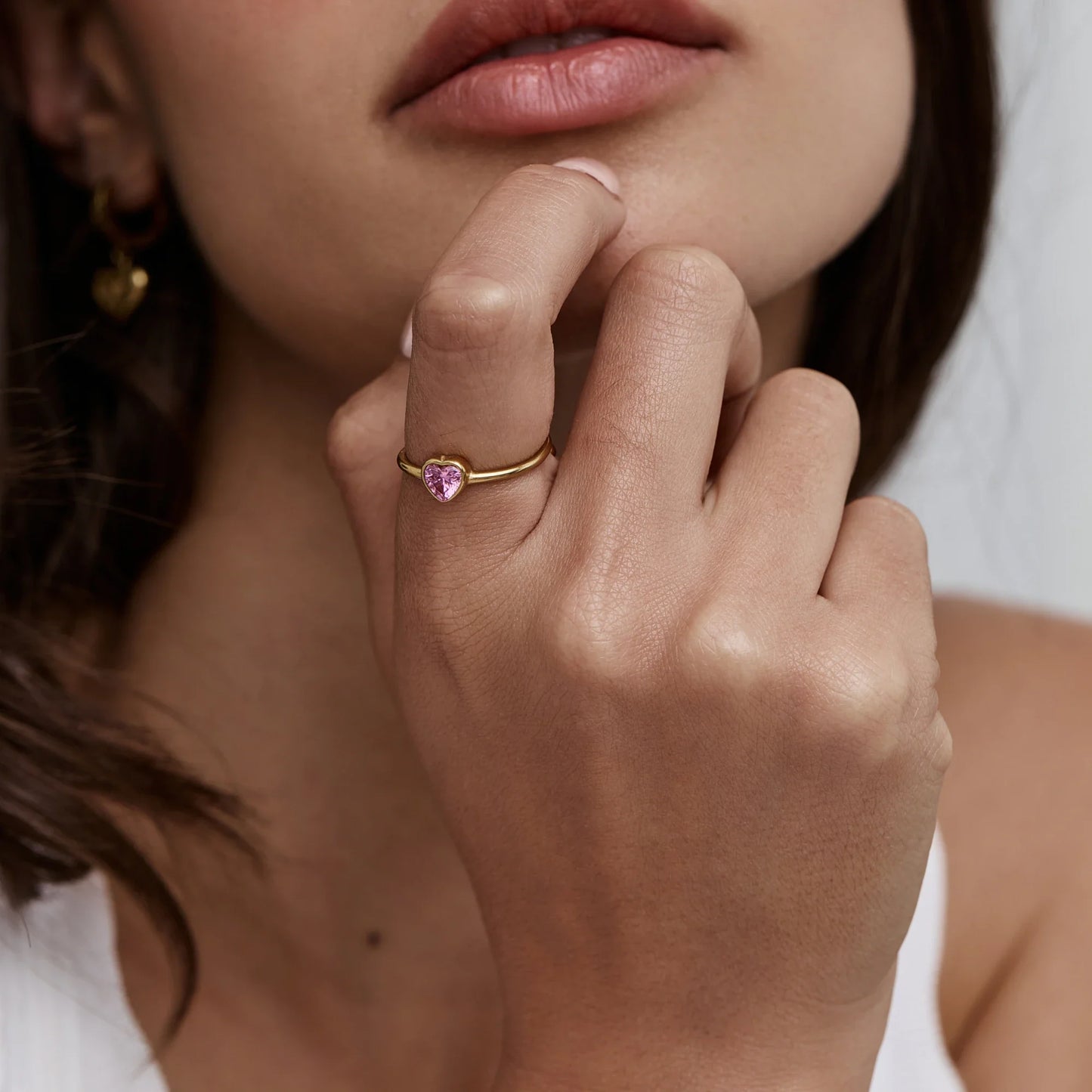 Solo Heart Birthstone Ring